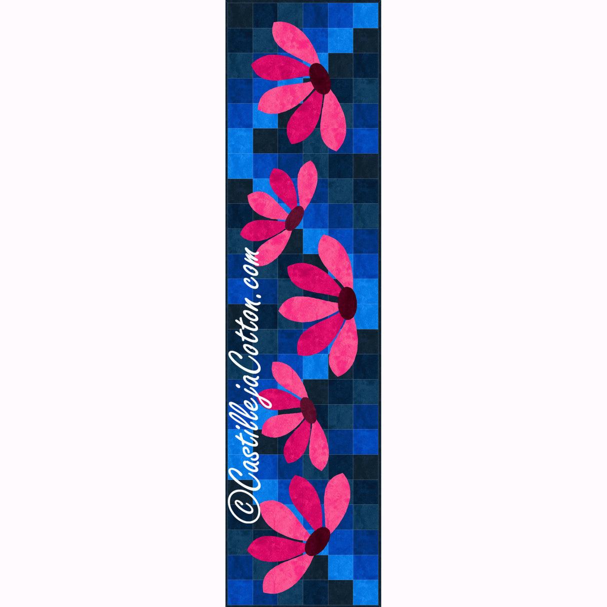 Blooming Table Runner 1 Downloadable Pattern by Castilleja Cotton