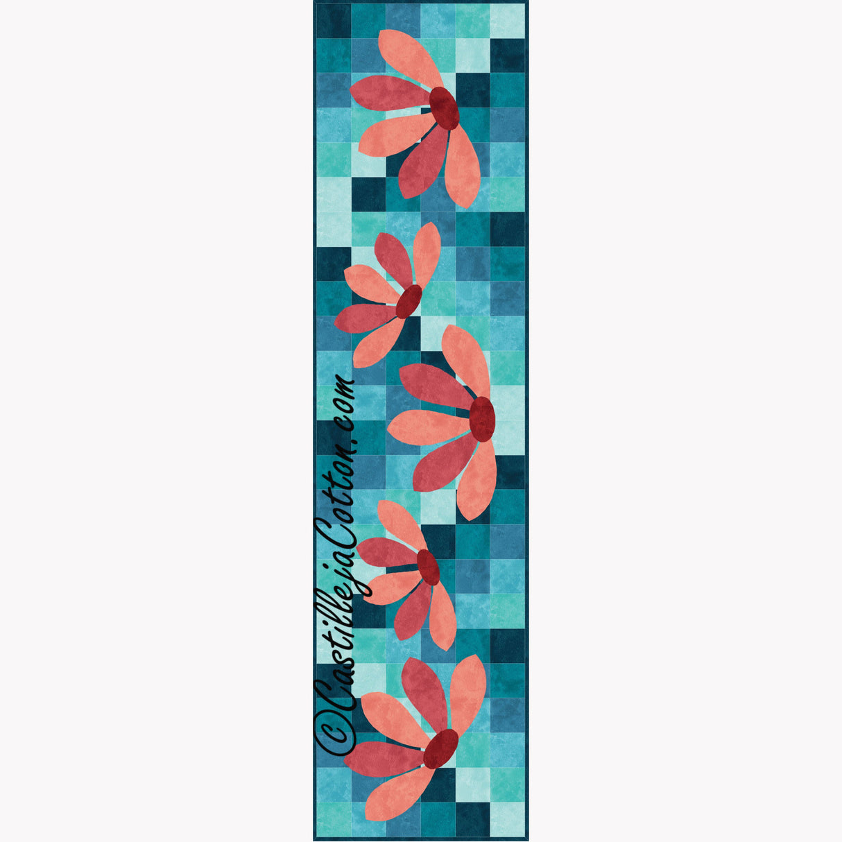 Blooming Table Runner 2 Downloadable Pattern by Castilleja Cotton