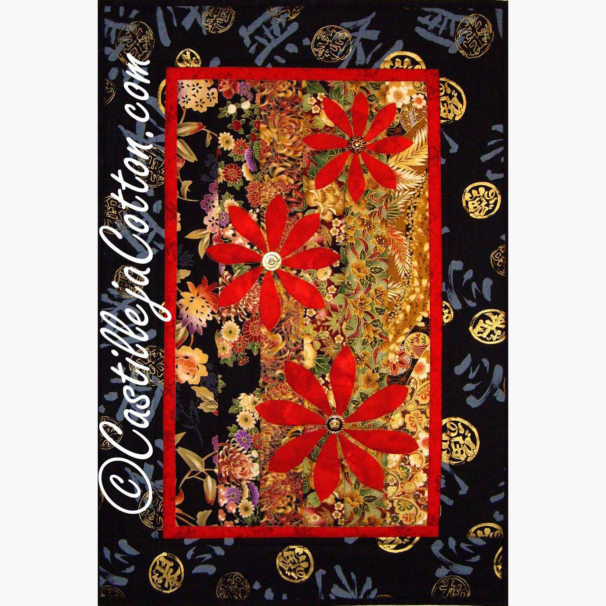 Assian Blossoms Downloadable Pattern by Castilleja Cotton