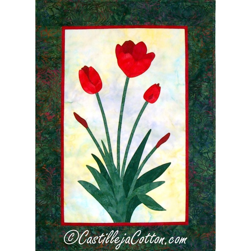 Tulips and Buds Downloadable Pattern By Castilleja Cotton
