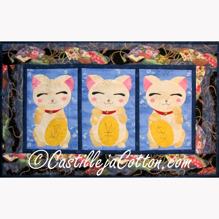 Good Luck Cats Downloadable Pattern By Castilleja Cotton