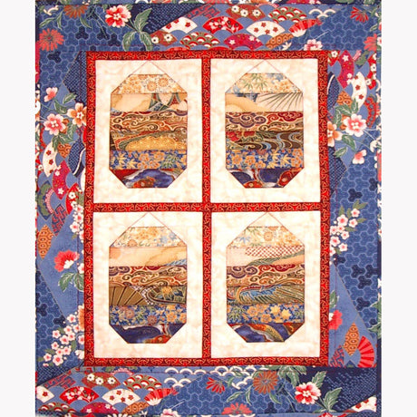 Asian Lanterns 4-Patch Downloadable Pattern By Castilleja Cotton