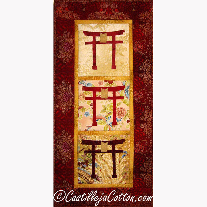 Torii Gate Panel Downloadable Pattern By Castilleja Cotton