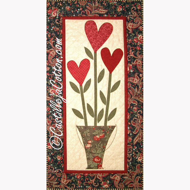 Hearts in a Bucket Downloadable Pattern By Castilleja Cotton