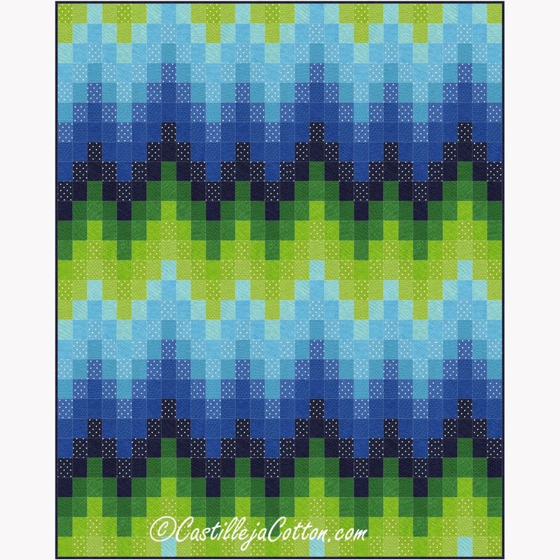 Bargello Waves Downloadable Pattern By Castilleja Cotton