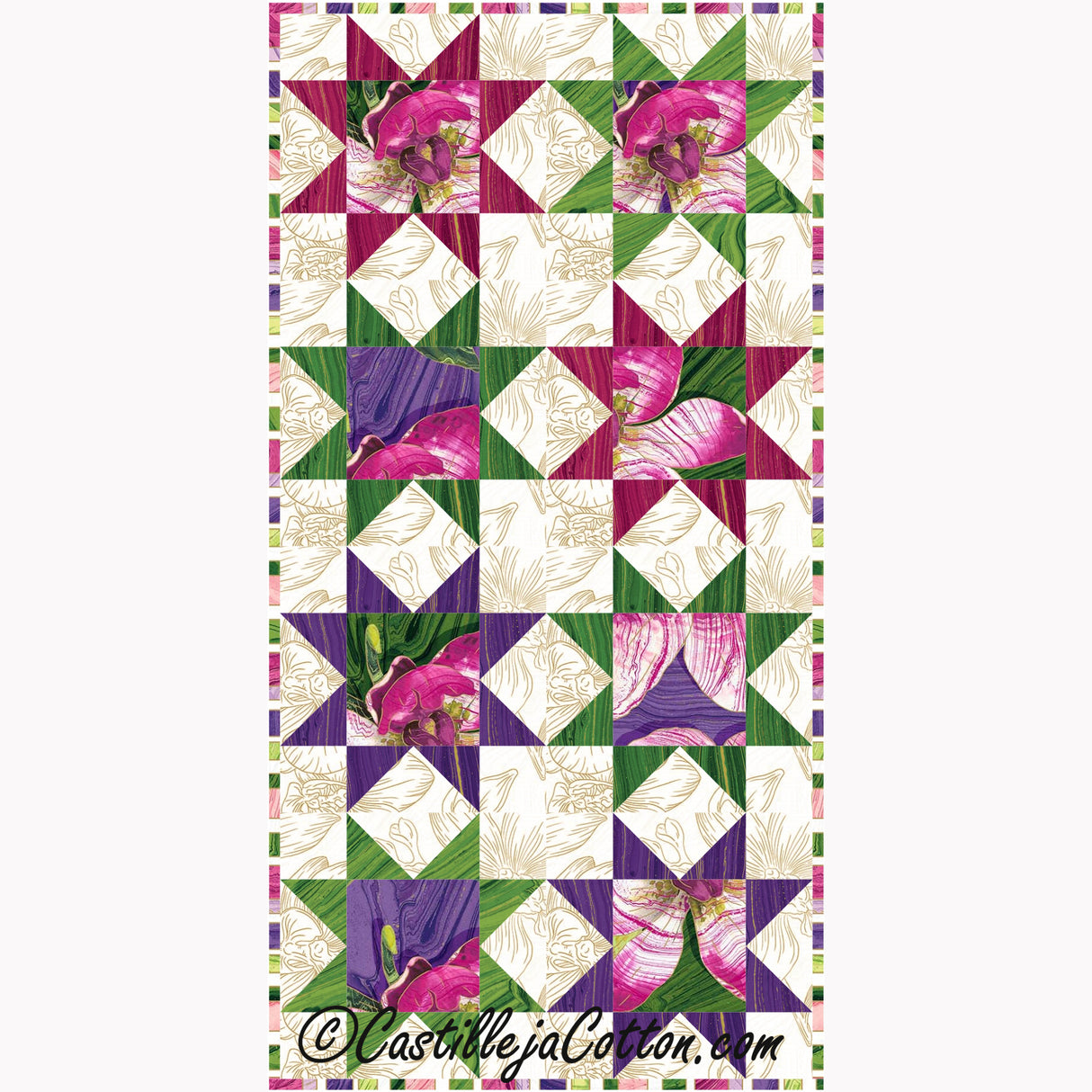 Sweet Sixteen Stars Summer Downloadable Pattern By Castilleja Cotton