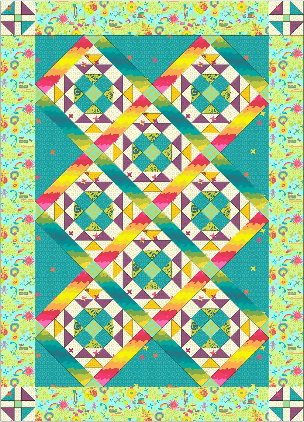 Clover Sunshine Downloadable Pattern by Sam Quilt Designs