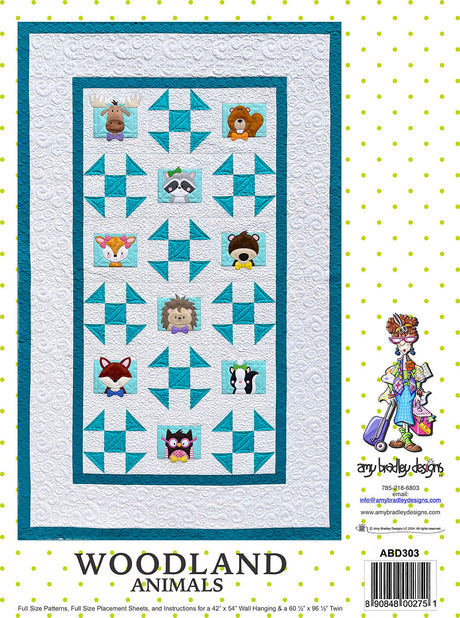 Back of the Woodland Animals Quilt Pattern by Amy Bradley Designs