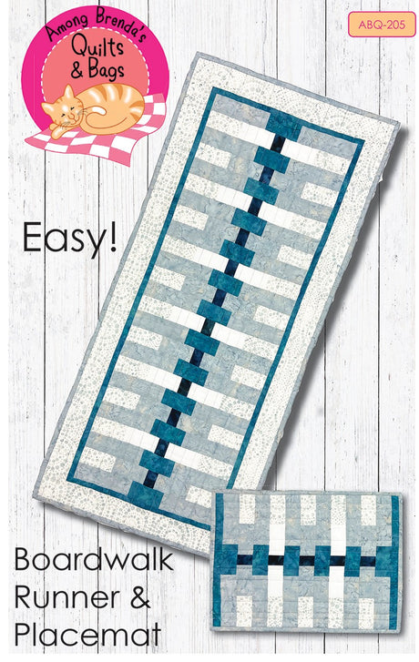 Boardwalk Runner & Placemat by Among Brendas Quilts and Bags