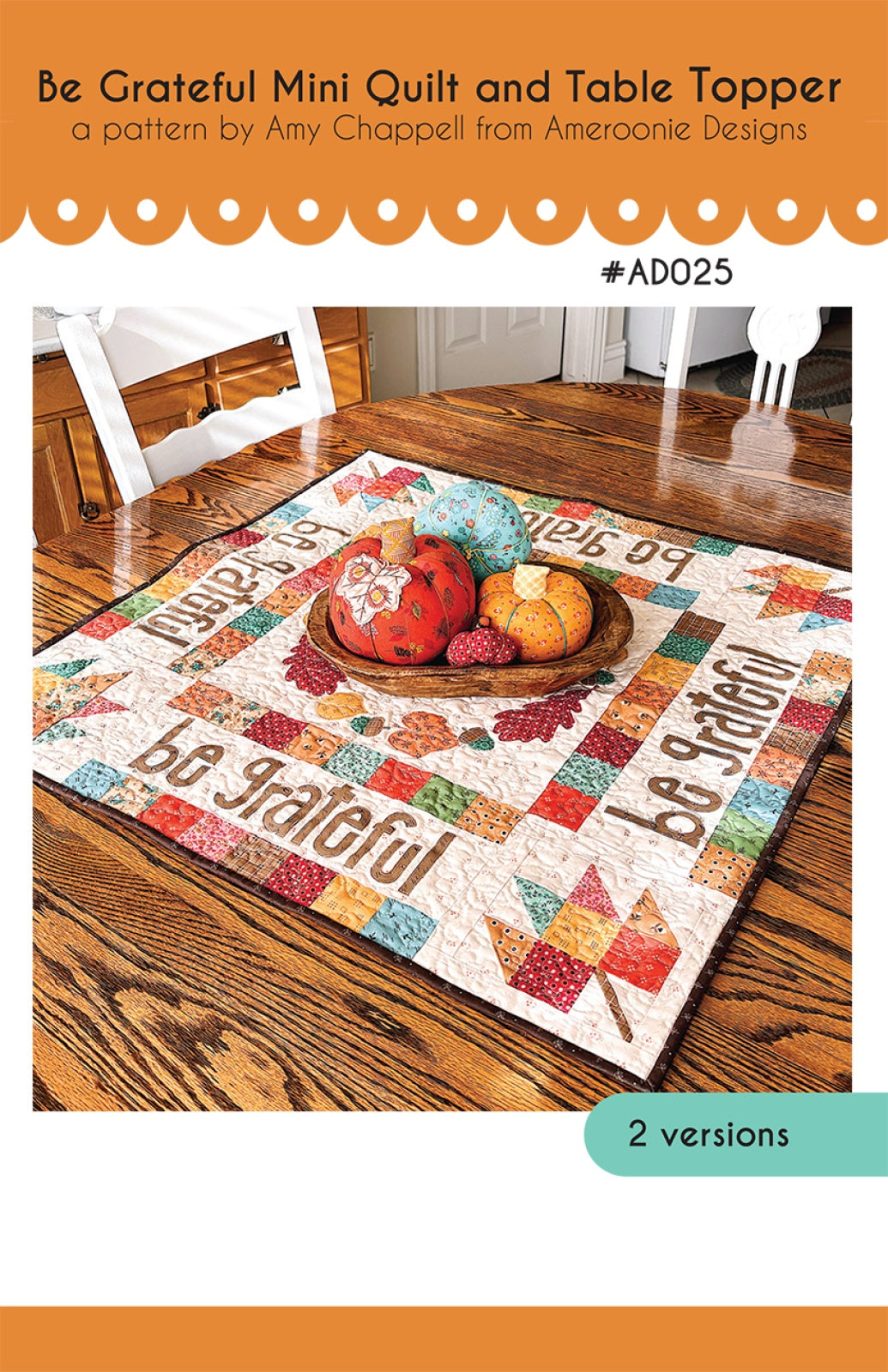 Be Grateful Table Topper by Ameroonie Designs