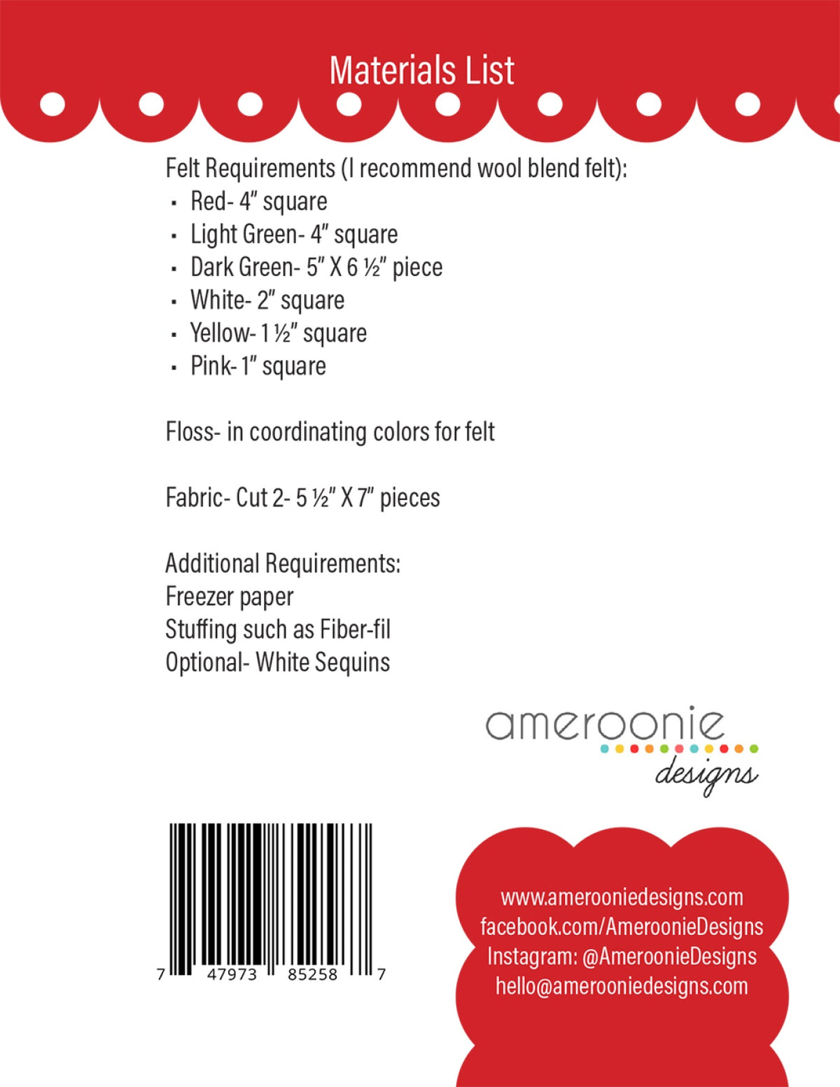 Back of the Summer Strawberry Mini Pillow by Ameroonie Designs