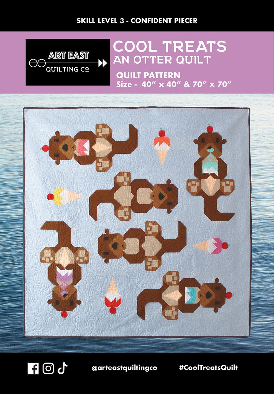 Cool Treats An Otter Quilt Pattern by Art East Quilting Co.