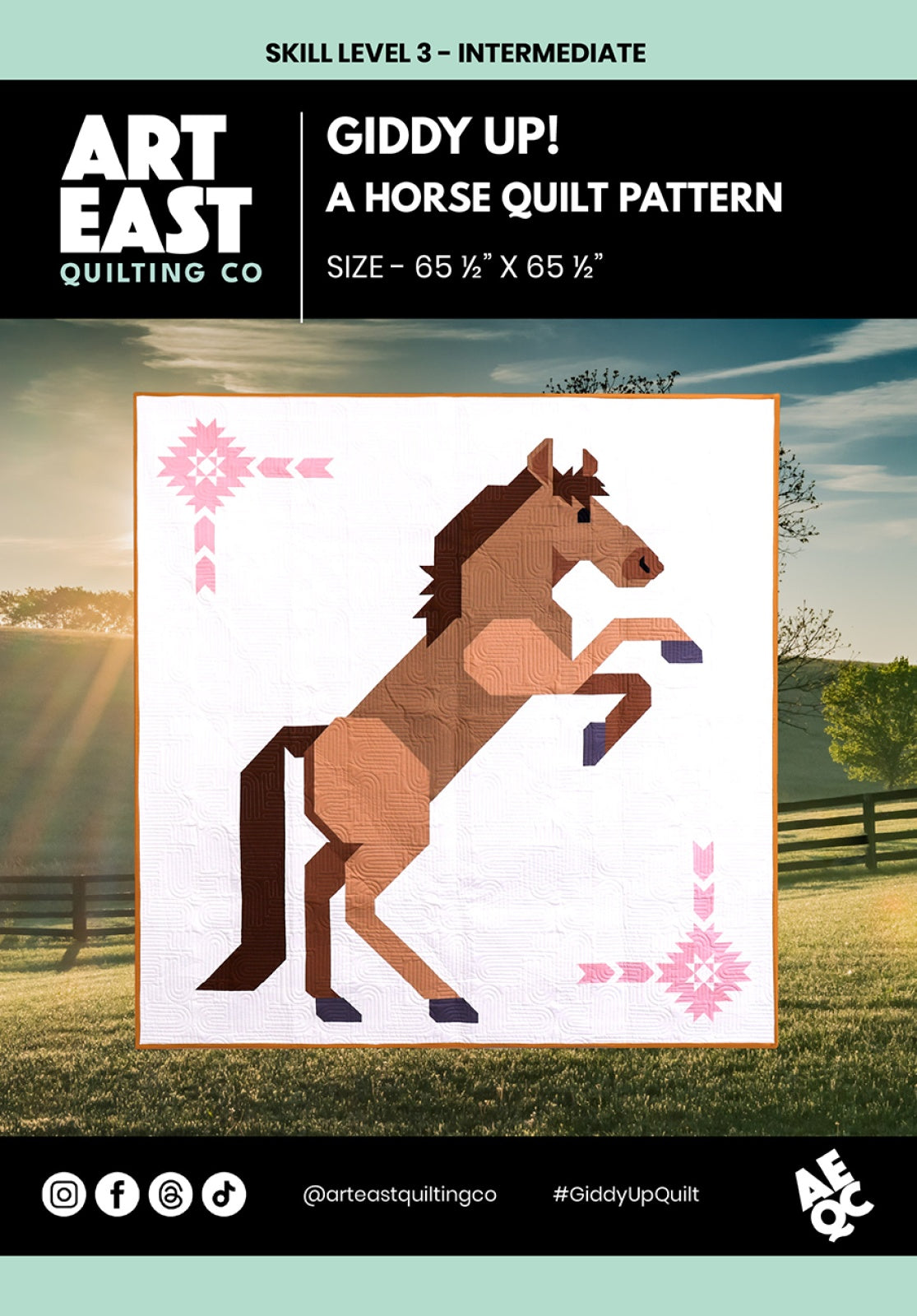 Giddy Up - A Horse Quilt Pattern by Art East Quilting CO