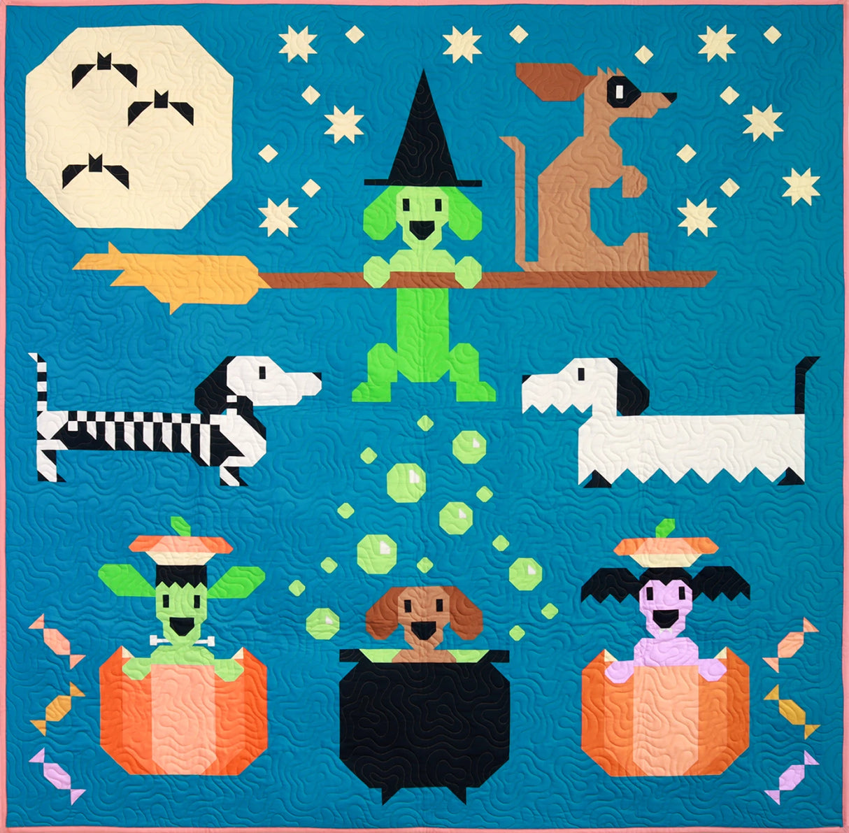 Halloweenies Quilt Pattern by Art East Quilting Co.