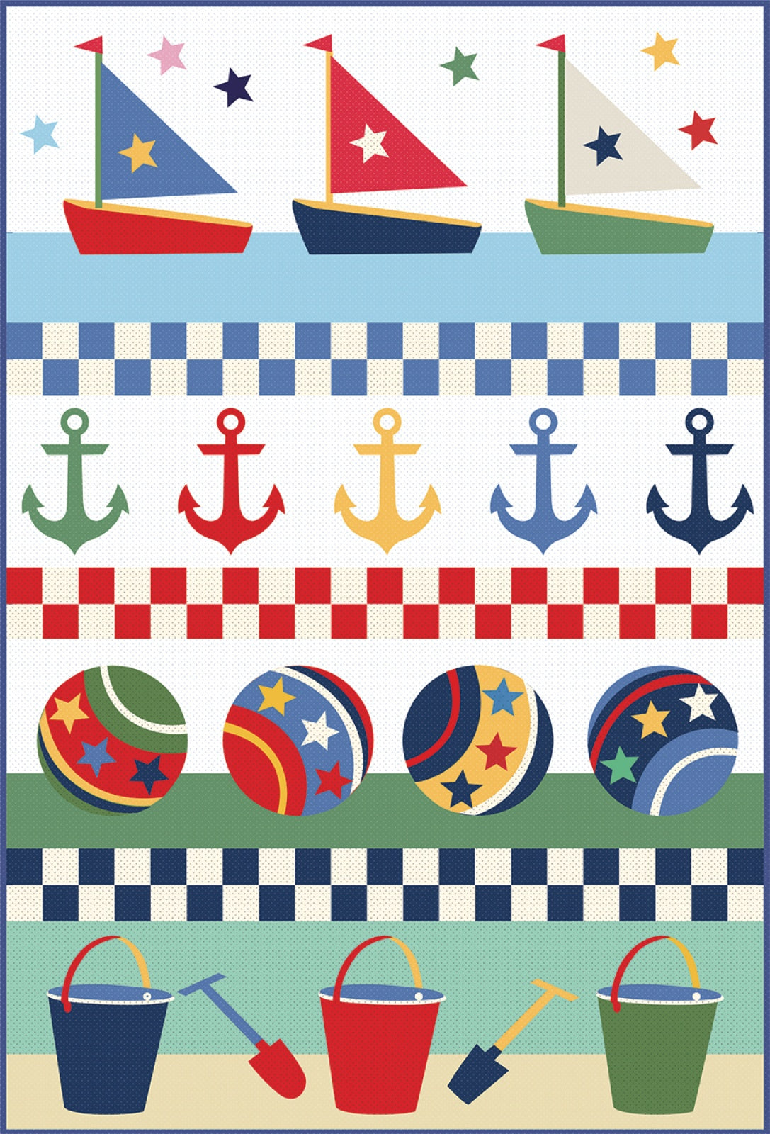 Beach Medley Pindots Quilt Pattern by American Jane Patterns