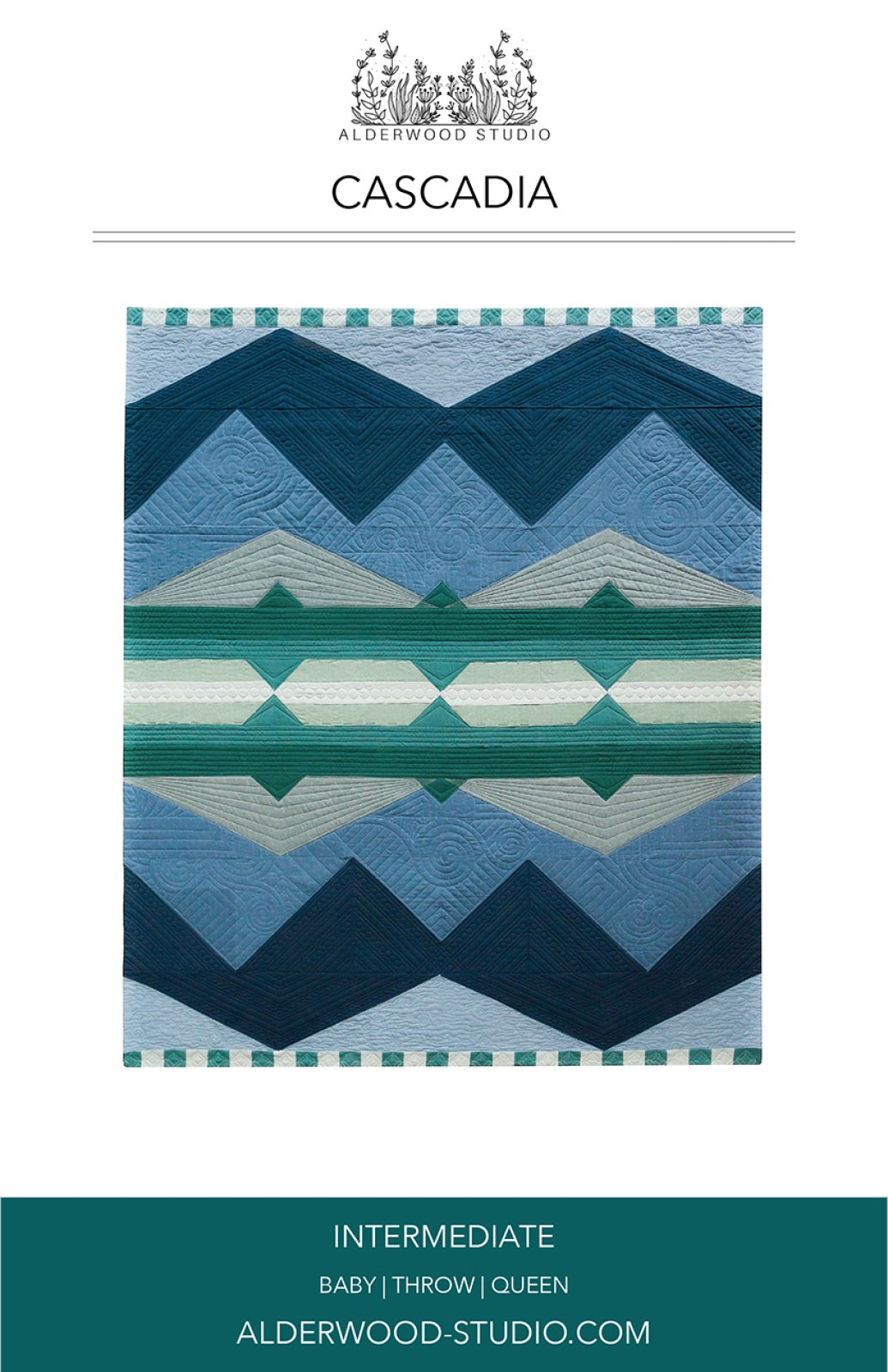 Cascadia Quilt Pattern by Alderwood Studio Patterns