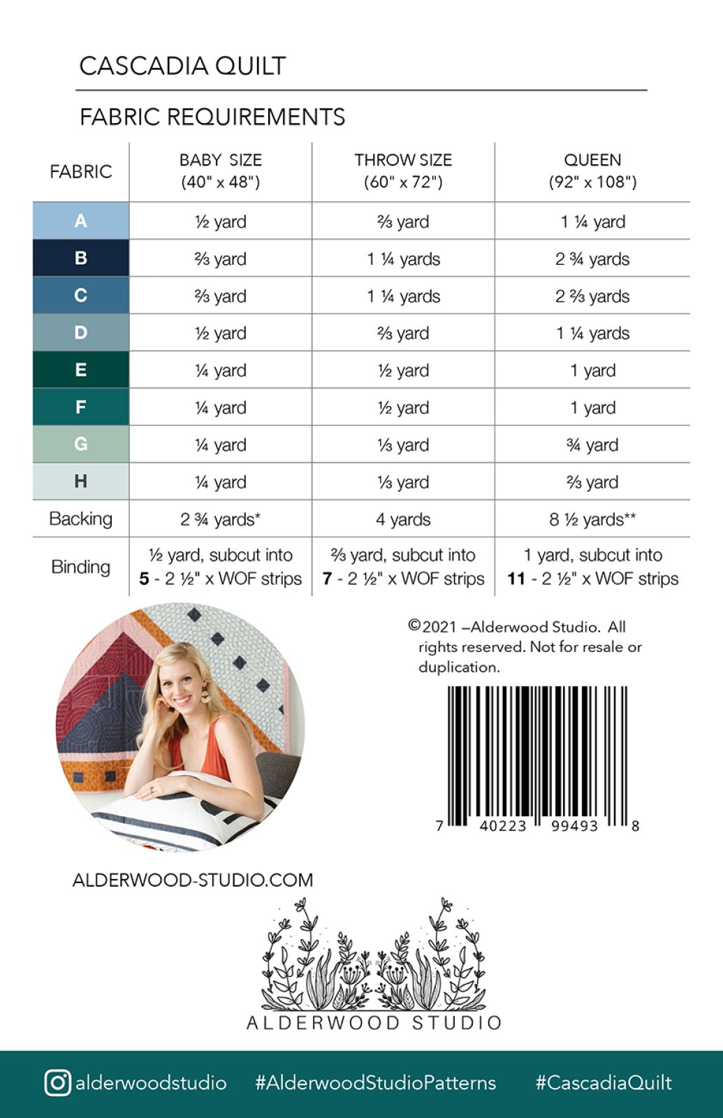 Cascadia Quilt Pattern