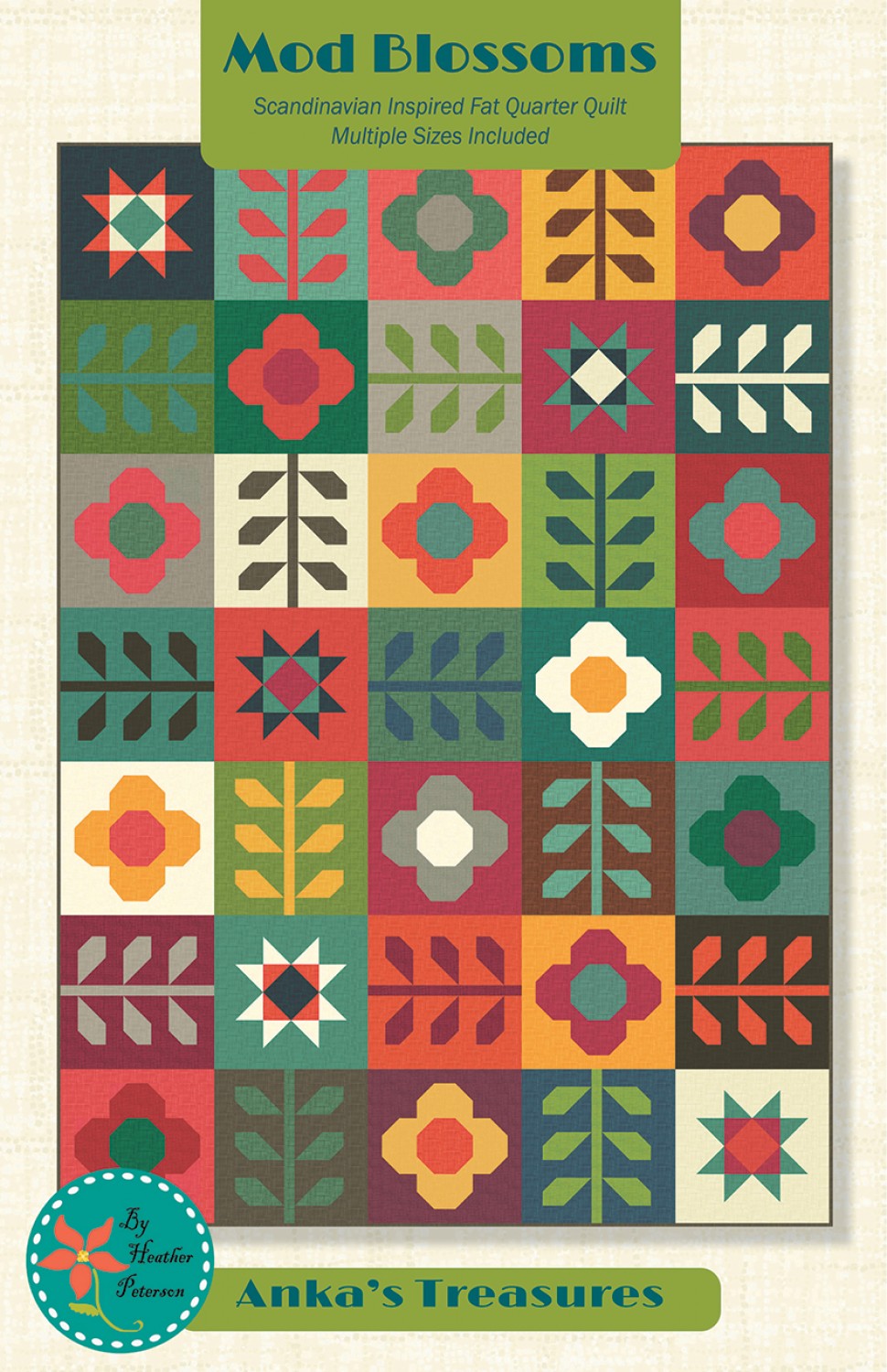 Mod Blossoms Quilt Pattern by Ankas Treasures
