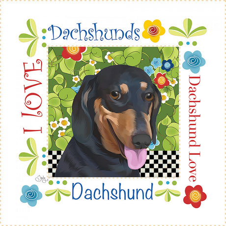 Art Panel 6in Dachshund by Jody Houghton Designs