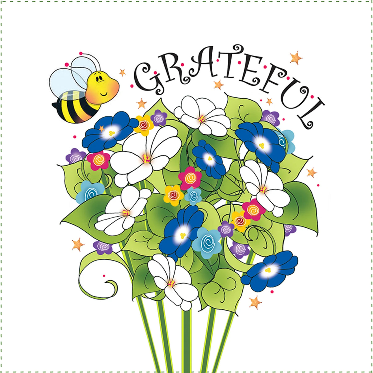 Bee Grateful 6in Panel by Jody Houghton Designs