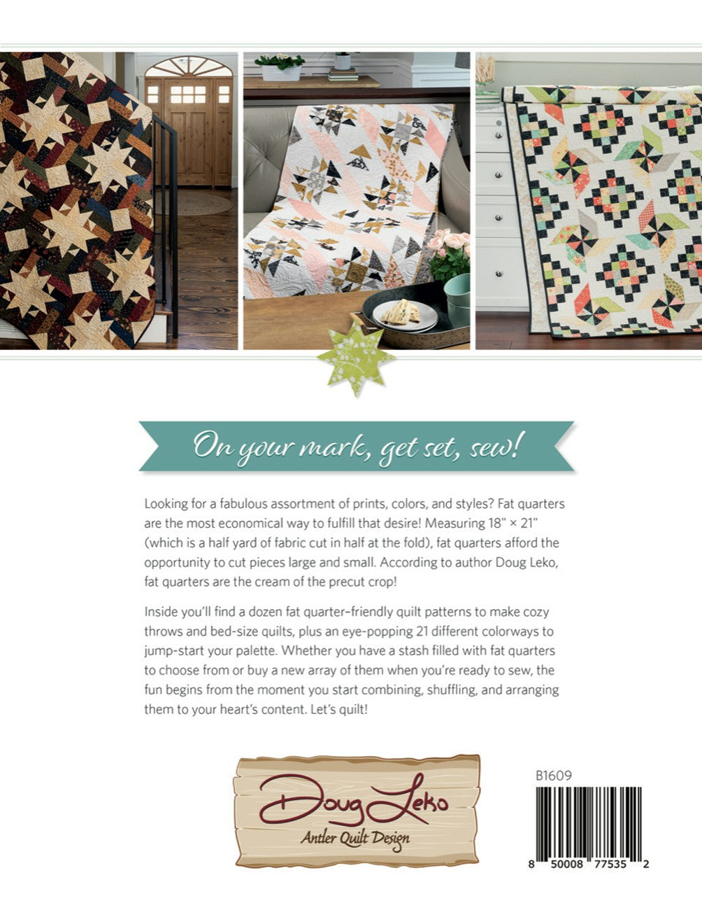 Back of the Stashtastic 2 Quilting Book by Antler Quilt Design