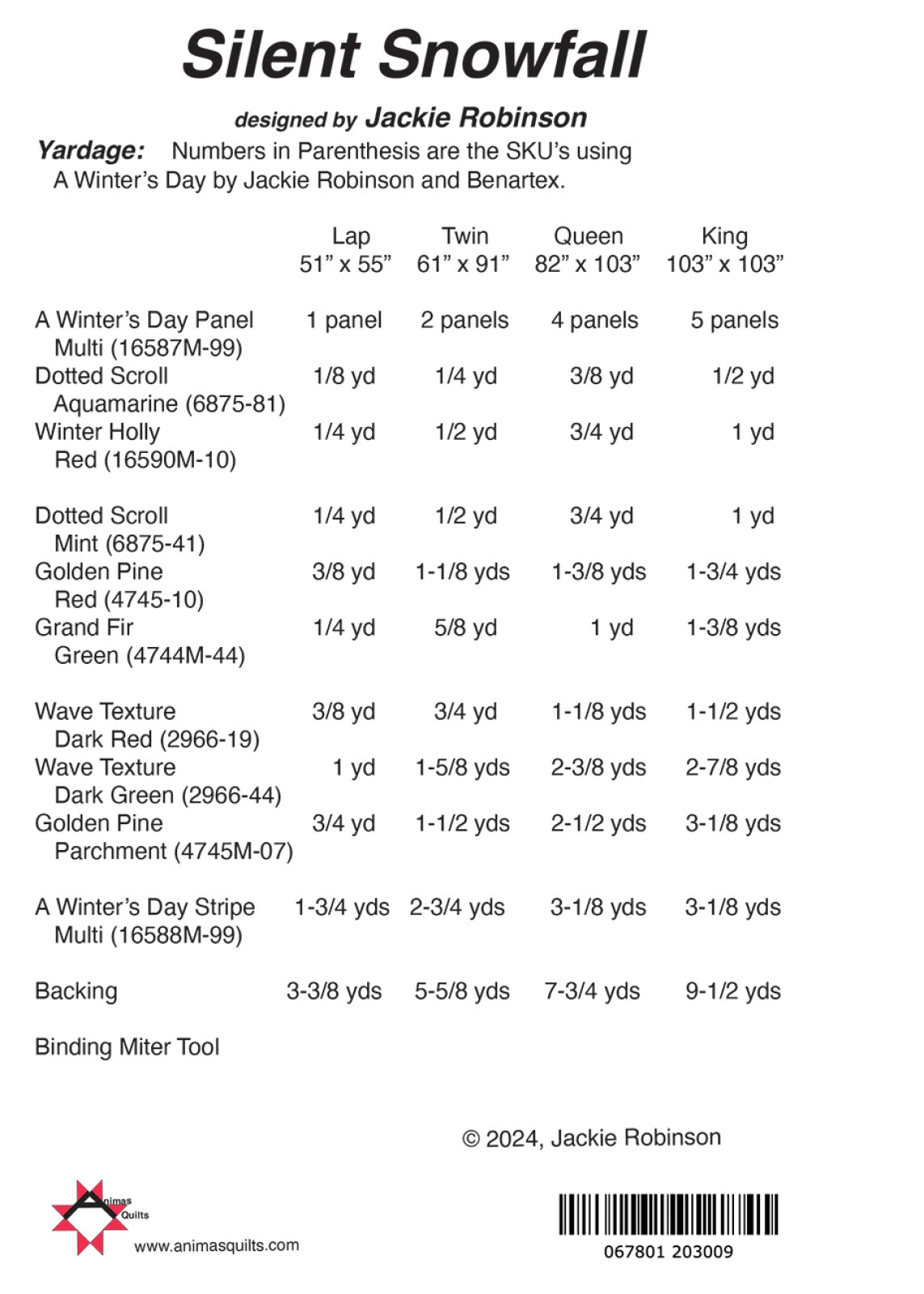 Silent Snowfall Quilt Pattern