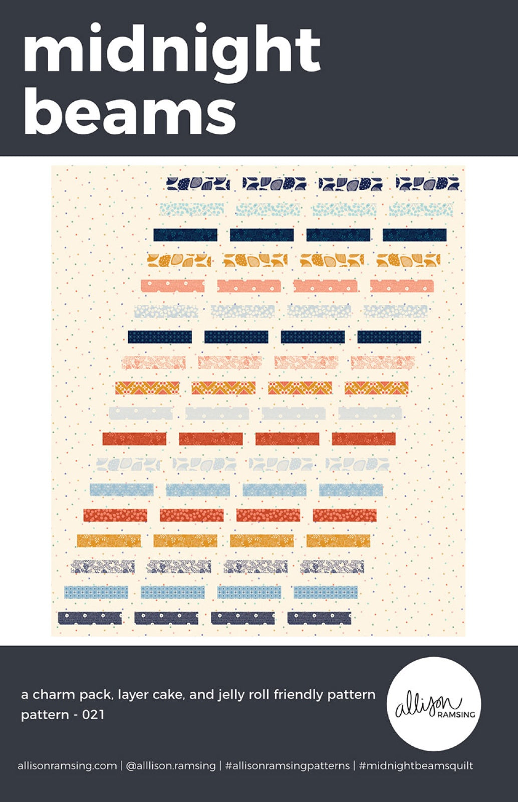 Midnight Beams Quilt Pattern by Allison Ramsing