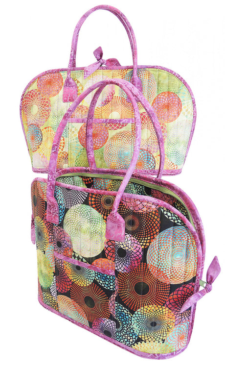 Zip Around Dome Top Bag Pattern by Aunties Two