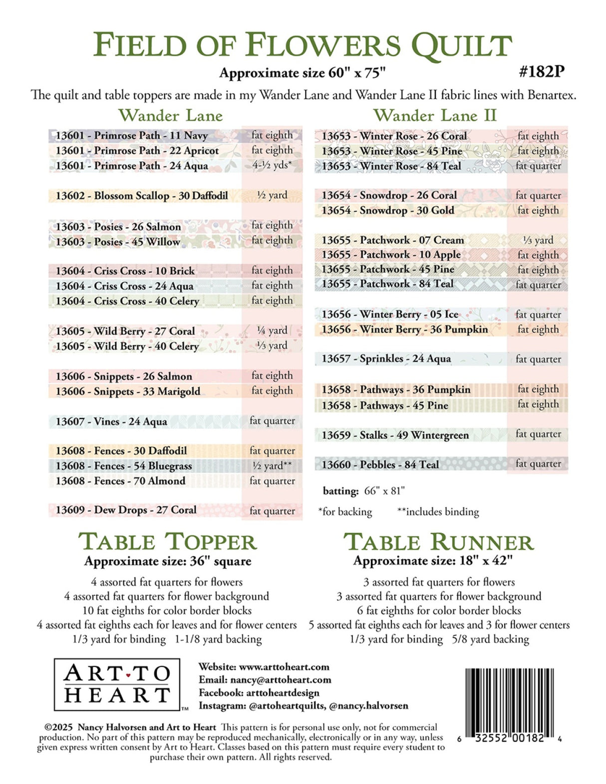 Field of Flowers Quilt Pattern