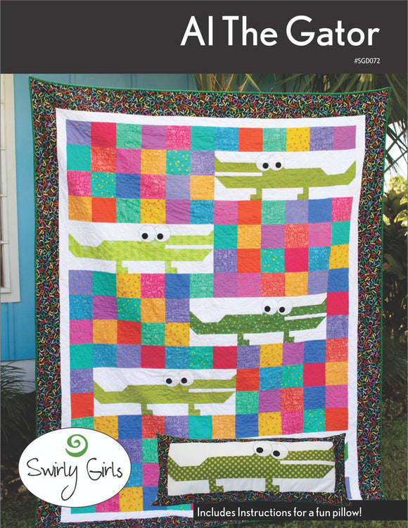 Al The Gator Quilt Pattern by Swirly Girls Design