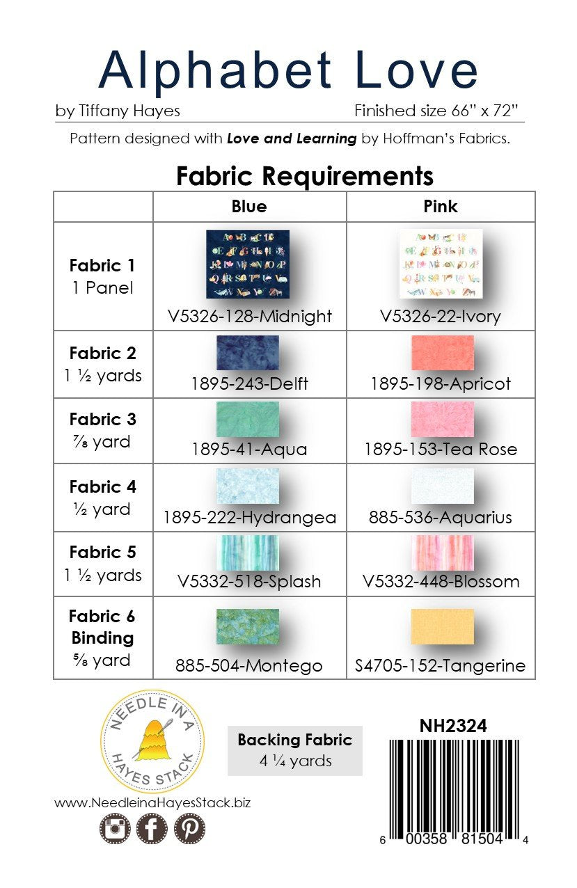 Back of the Alphabet Love Downloadable Pattern by Needle In A Hayes Stack