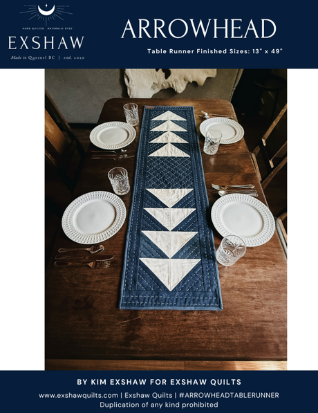 Arrowhead Downloadable Pattern by Exshaw Quilts
