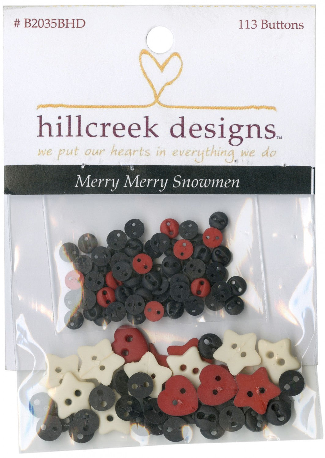 Merry Merry Snowmen Button Pack 113pc