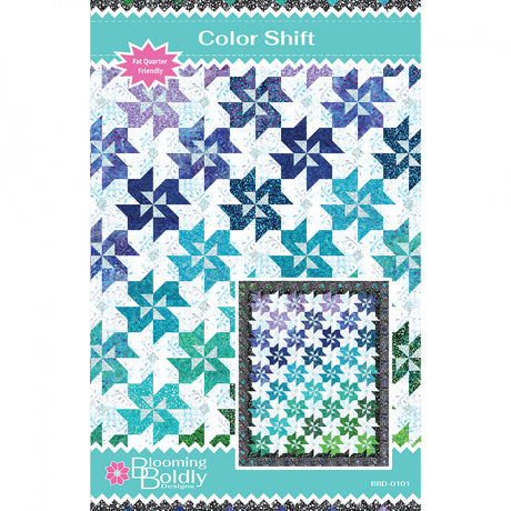 Color Shift Quilt Pattern by Blooming Boldly