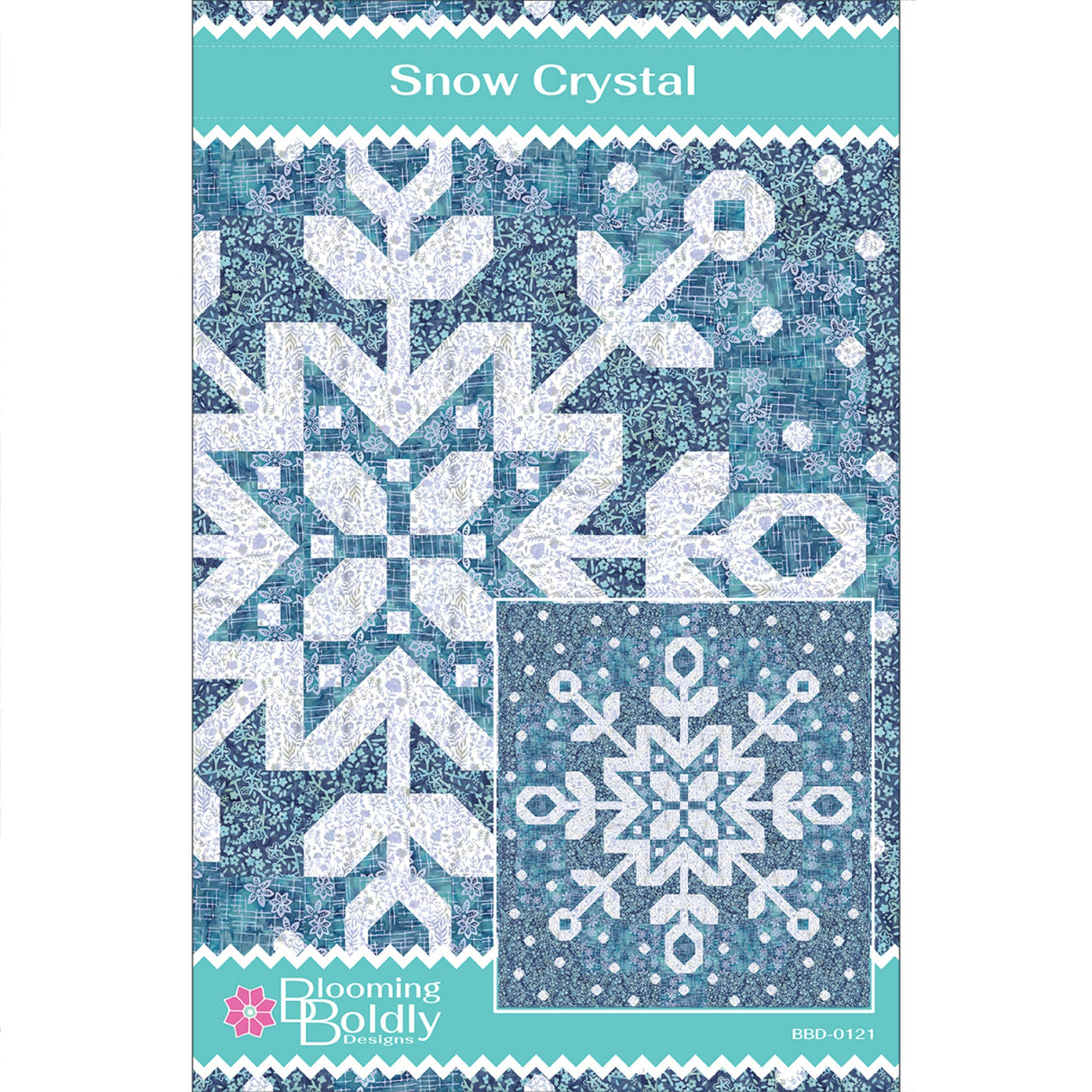 Snow Crystal Quilt Pattern by Blooming Boldly