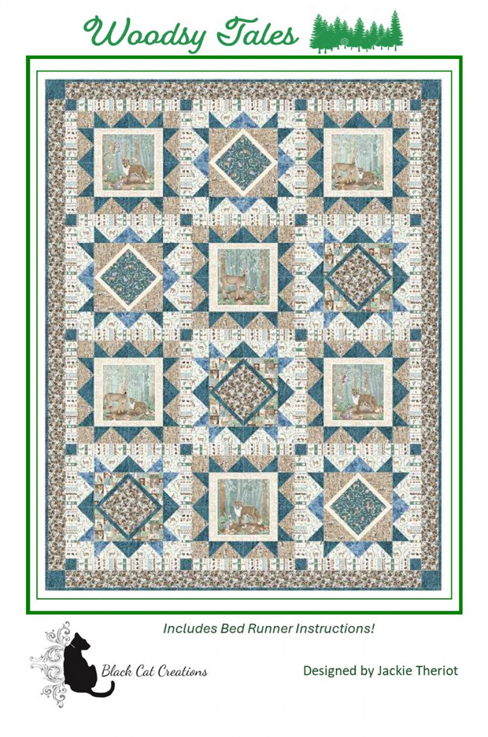 Woodsy Tales Quilt Pattern by Black Cat Creations