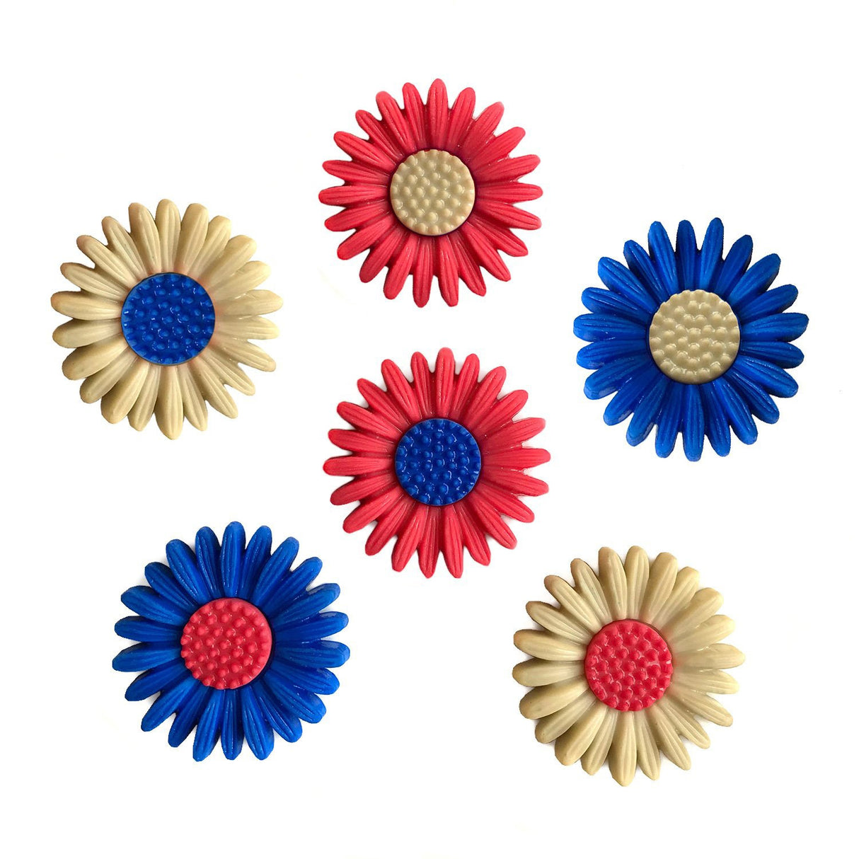 Land Of The Free Flower Buttons by Buttons Galore