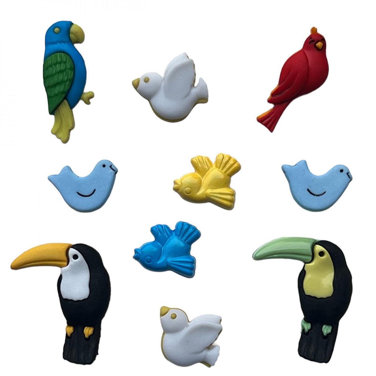 Assorted Birds Theme Buttons by Buttons Galore