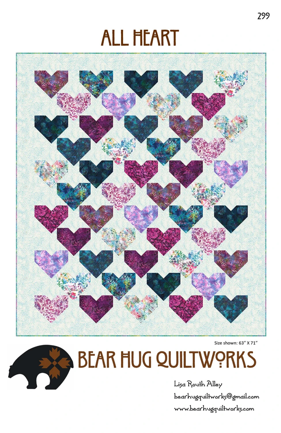 All Heart Quilt Pattern by Bear Hug Quiltworks