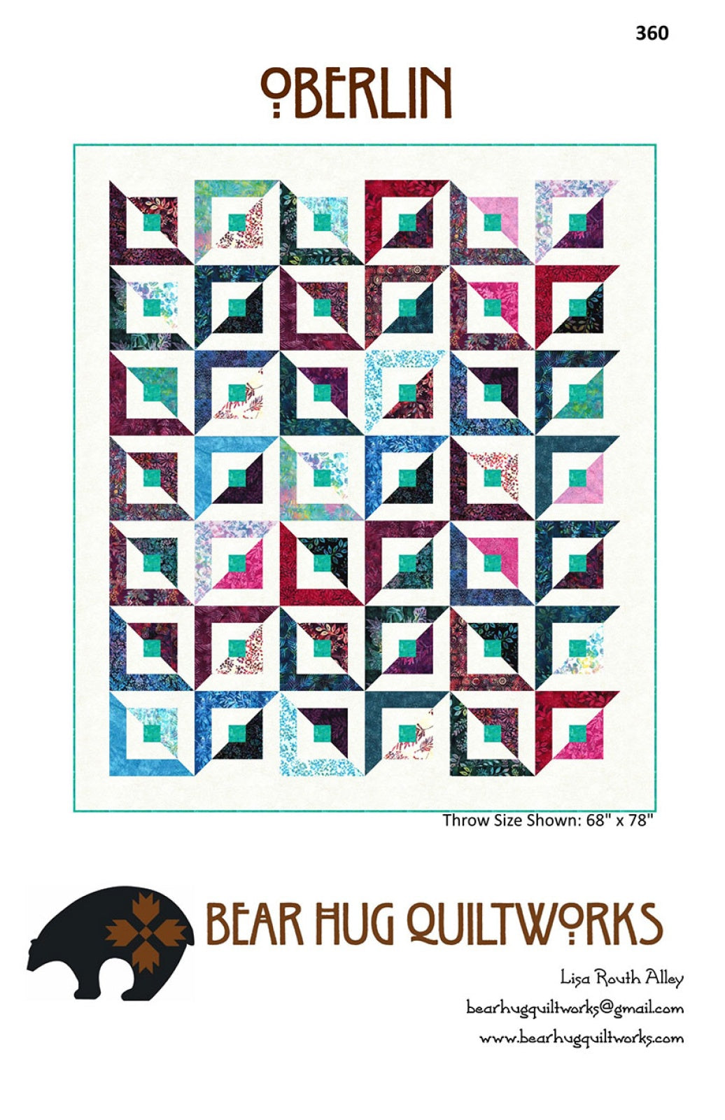 Oberlin Quilt Pattern by Bear Hug Quiltworks