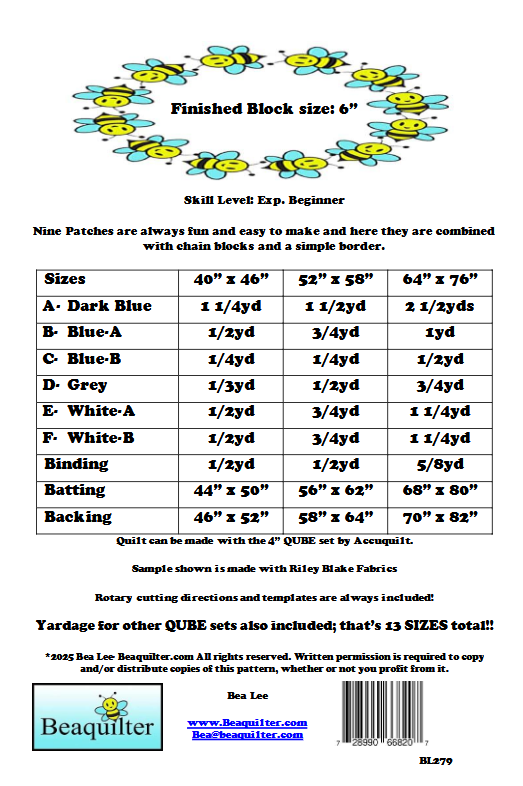 Back of the Blue Jay Downloadable Pattern by Beaquilter