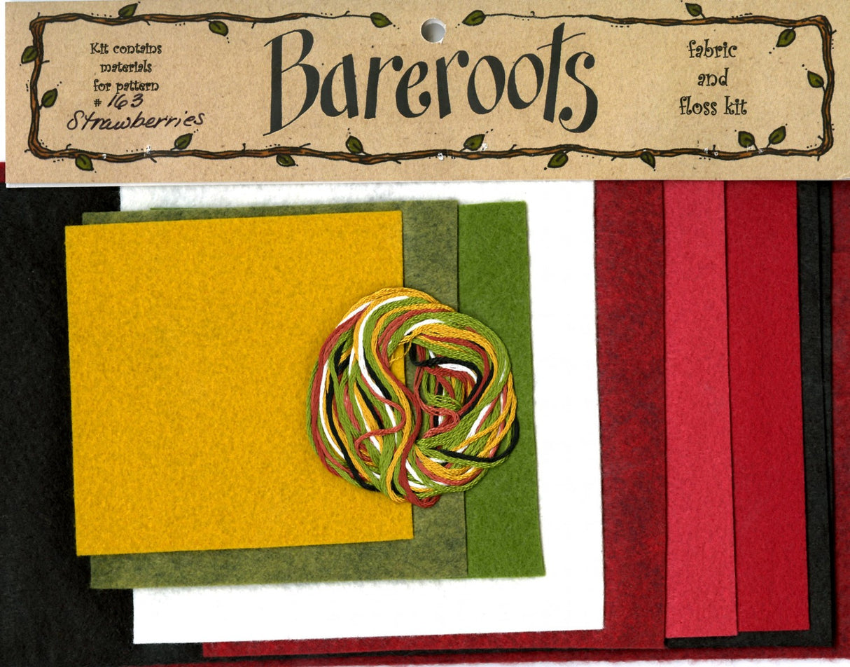 Little Stitchies - Strawberries Candle Mat (Material Only)