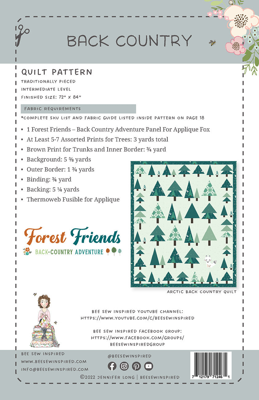 Back of the Back Country Quilt Pattern by Bee Sew Inspired