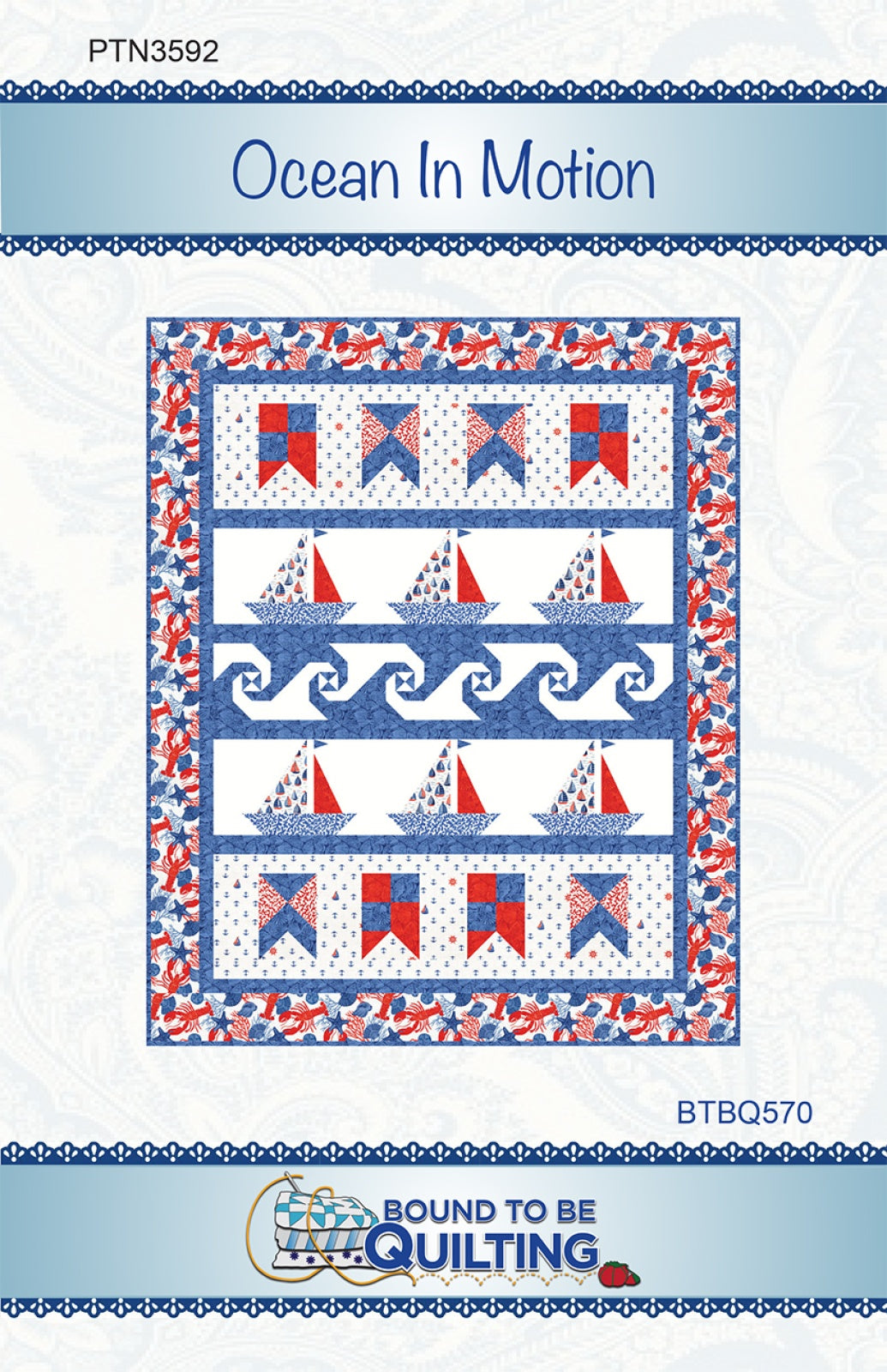Ocean In Motion Quilt Pattern by Bound To Be Quilting, LLC