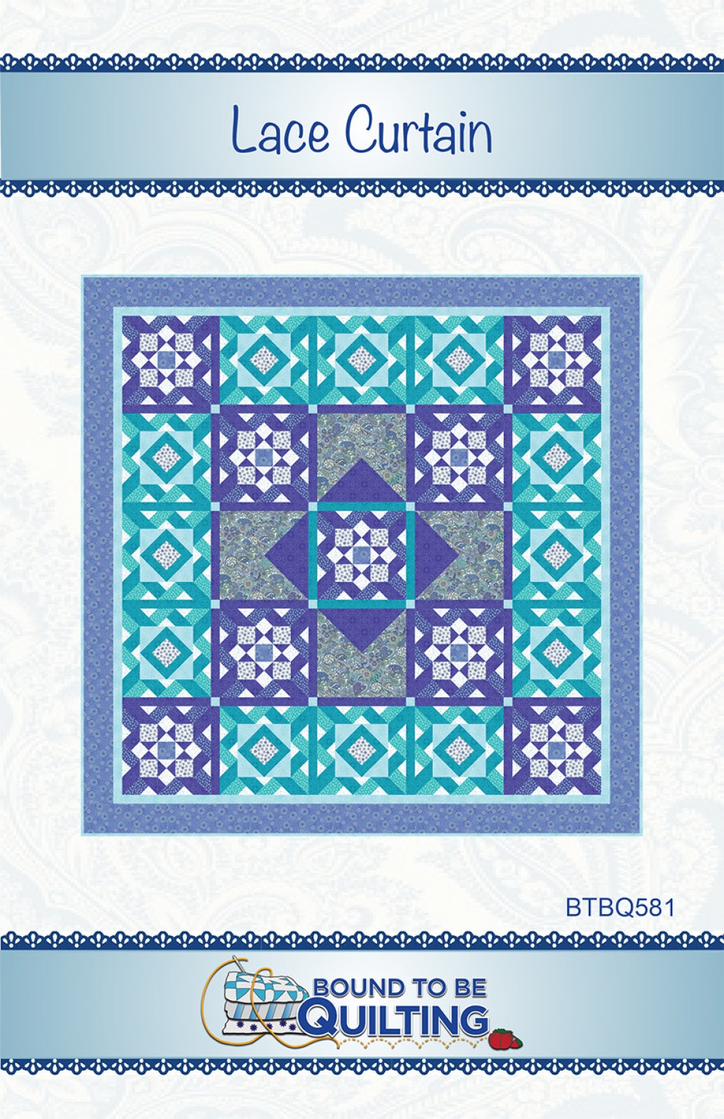 Lace Curtain Quilt Pattern by Bound To Be Quilting, LLC