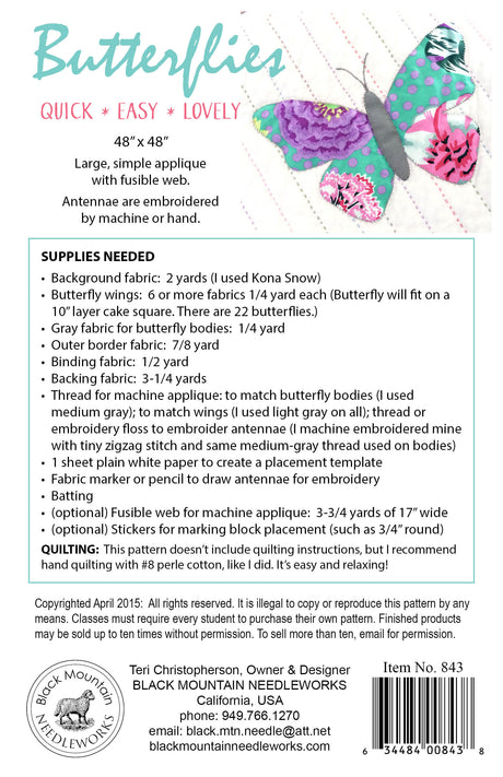 Butterflies Downloadable Pattern
