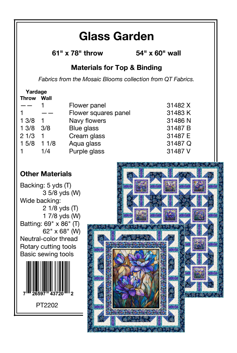 Back of the Glass Garden Downloadable Pattern by Pine Tree Country Quilts