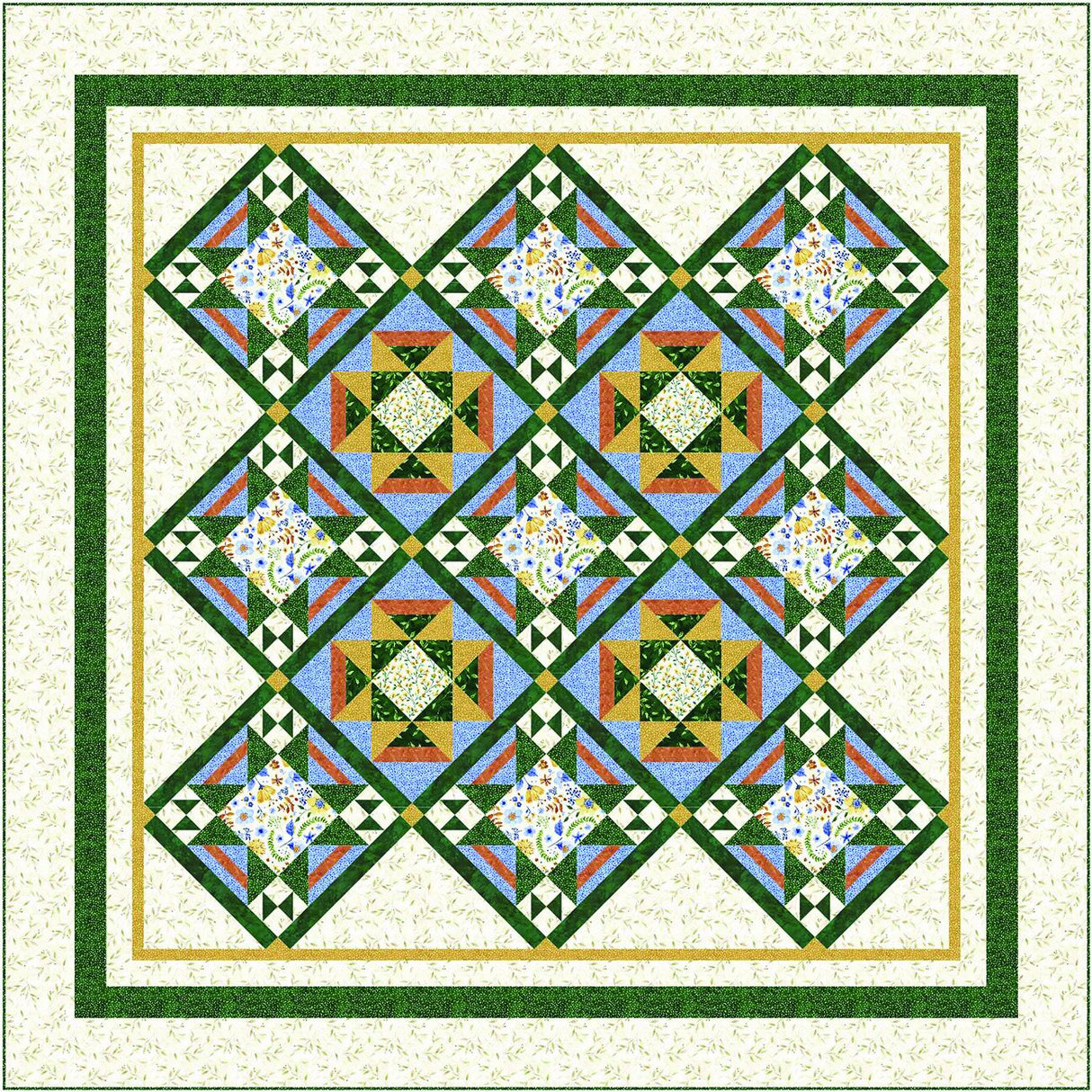 Bebe's Flowers Downloadable Pattern by Windmill Quilts