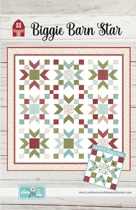 Biggie Barn Star Quilt Pattern by Confessions of a Homeschooler