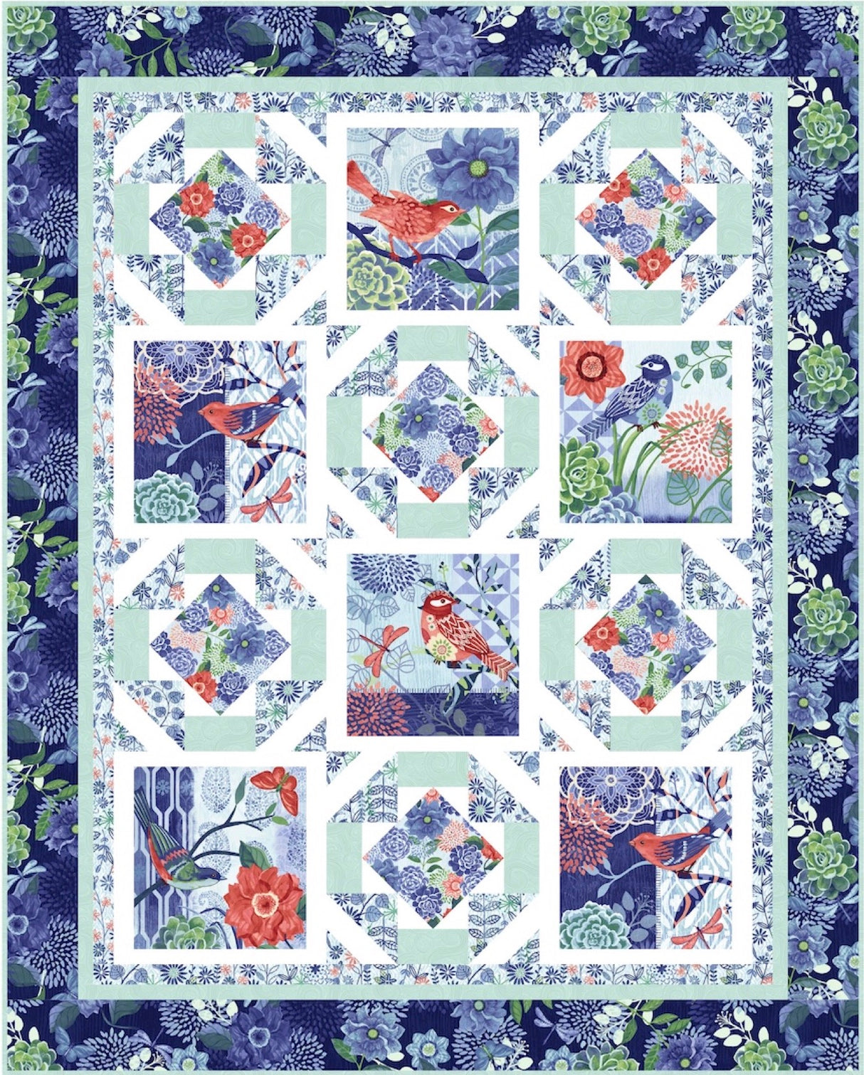 Birds Garden Downloadable Pattern by Pine Tree Country Quilts